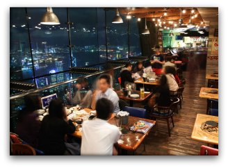 Harbour views from Bubba Gump Shrimp Co at Victoria Peak Harbour views from Bubba Gump Shrimp Co at Victoria Peak