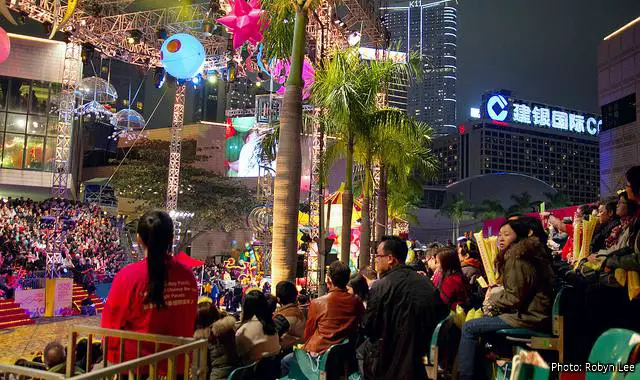 Viewing the Chinese New Year Parade from the Spectator Stands Viewing the Chinese New Year Parade from the Spectator Stands