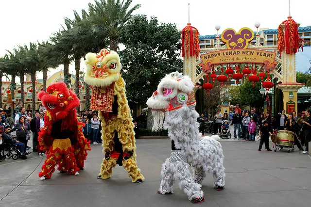 Disneyland Hong Kong Chinese New Year Lion Dance Disney Land Hong Kong Chinese New Year Lion Dance