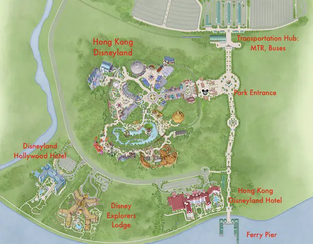 Hong Kong Disneyland Resort: Hotel Locations Hong Kong Disneyland Resort: Hotel Locations