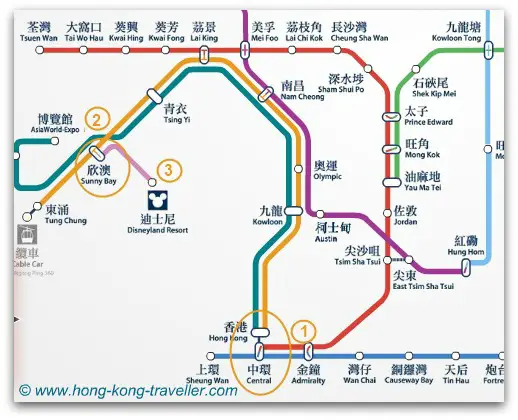 From Central, Tsim Sha Tsui to Hong Kong Disneyland From Central, Tsim Sha Tsui to Hong Kong Disneyland