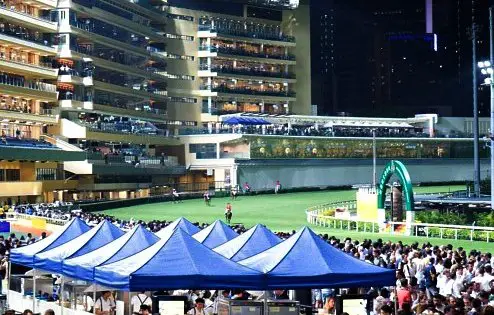 Happy Valley Night Races from the General Stand Happy Valley Horse Races from the General Stand