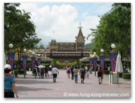 Main Entrance and Ticket counters at Hong Kong Disneyland Main Entrance and ticket counters at Hong Kong Disneyland