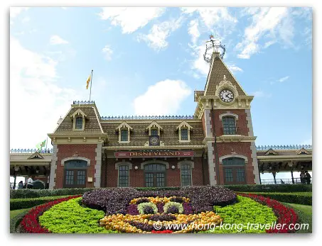 Main Street Rail Road Station at Hong Kong Disneyland Main Street Railroad Station at Hong Kong Disneyland