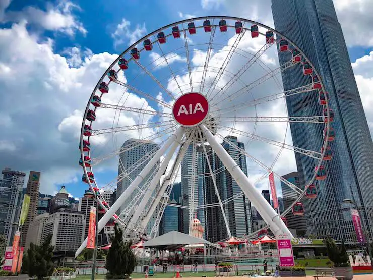 Hong Kong Ferris Wheel from Central Ferry Pier Hong Kong Ferris Wheel from Central Ferry Pier