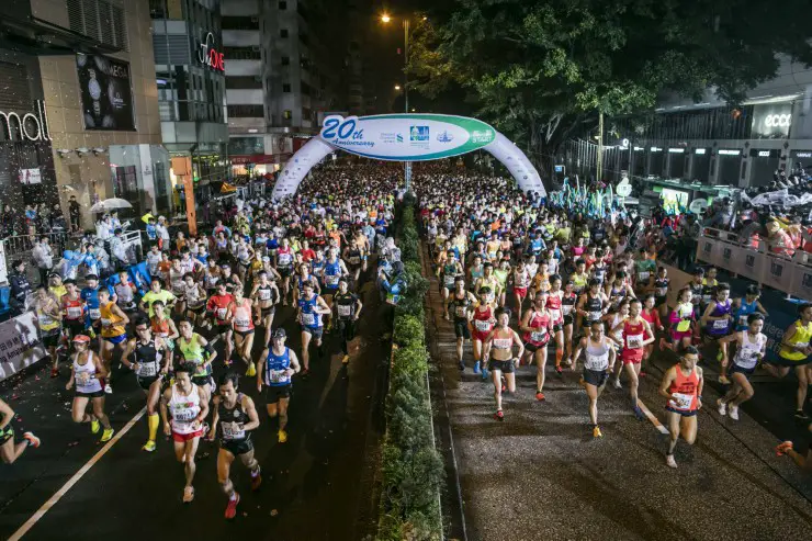 Hong Kong Marathon Start Line Hong Kong Marathon Start Line