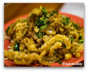 Fried Calamari with scallion and pepper Fried Calamari with scallion and pepper
