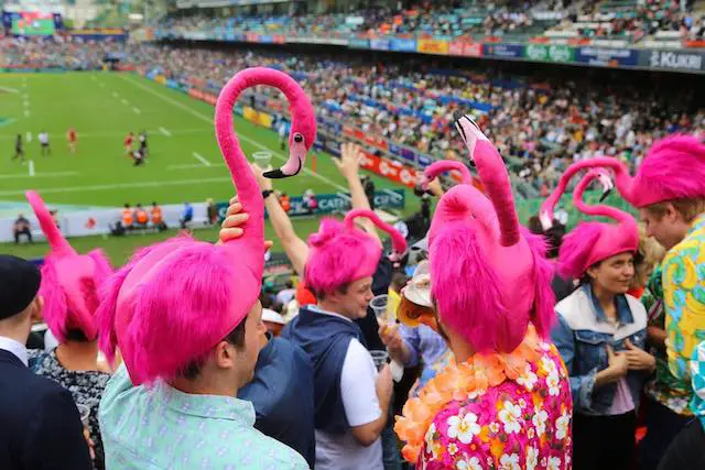 Rugby Sevens Fans South Stand HK Stadium Rugby Sevens Fans South Stand HK Stadium