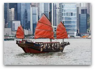 The Duk Ling in Victoria Harbour Duk Ling the Hong Kong Junk