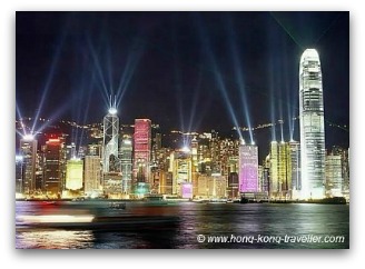 Symphony of Lights from Kowloon side View of Central District Symphony of Lights