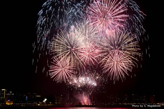 Macau International Fireworks Contest from Macau Tower Macau International Fireworks Contest from Macau Tower