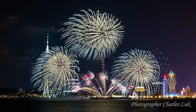 Macau International Fireworks Contest views from Taipa Macau International Fireworks Contest views from Taipa