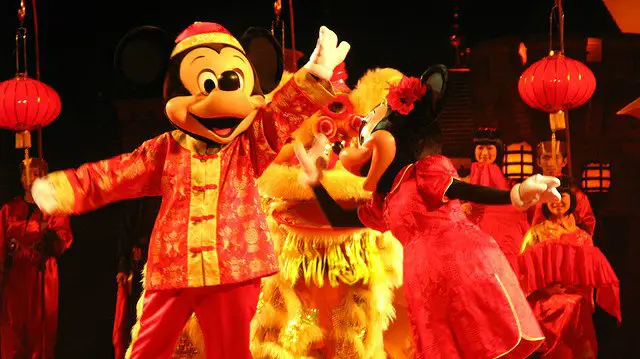 Mickey at Disneyland Hong Kong Chinese New Year Show Mickey at Disney Land Hong Kong Chinese New Year Show