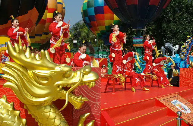 Chinese New Year Acrobats at Ocean Park Chinese New Year Acrobats at Ocean Park