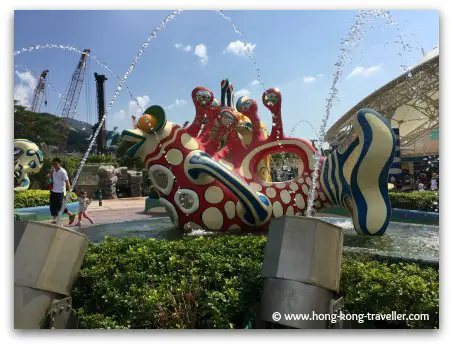 Ocean Square and Entrance to Ocean Park: The park's characters and fountains and water spouts will greet you here Ocean Square and Entrance to Ocean Park: The park's characters and fountains and water spouts will greet you here