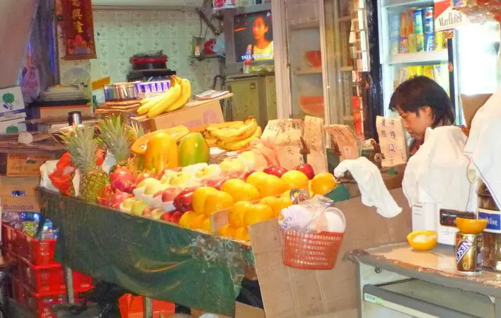Temple Street Night Market Fruit Stalls Hong Kong Temple Street Night Market Fruit Stalls Hong Kong
