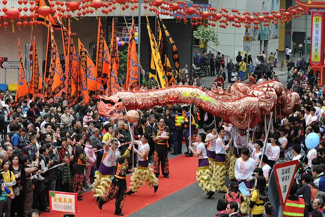 Lion Dance at Tai Kok Tsui Temple Fair Lion Dance at Tai Kok Tsui Temple Fair