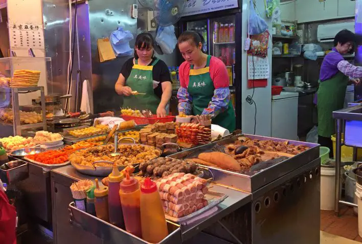 Temple Street Night Market Food Stalls Hong Kong Temple Street Night Market Food Stands
