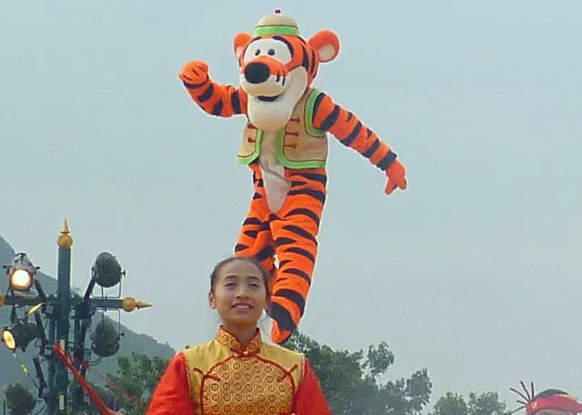 Tigger at Chinese New Year Show at HK Disney Tigger at Chinese New Year Show at HK Disney