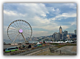 Victoria Harbour and Observation Wheel from Central Promenade Victoria Harbour and Observation Wheel from Central Promenade