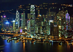 Victoria Harbour from Sky100 Victoria Harbour from Sky100